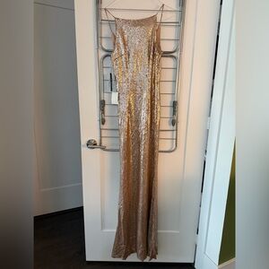 Lulus Gold Sequin Gown